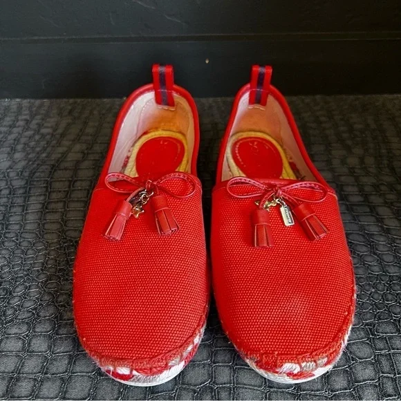 Coach Madison Orange Red Canvas Leather Espadrille
Loafers 5.5 spring summer - Picture 4 of 8
